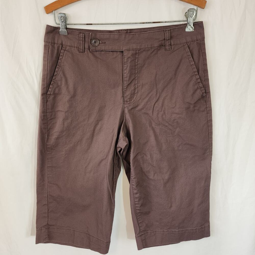 Bandolino Brown Stretch Capri Pants Shorts 13" Inseam Size 6